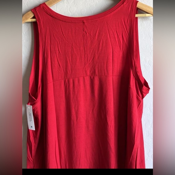 Time and Tru Women's Hi-Low Sleeveless Relaxed Fit Tank Top Size XXL (20) Red - Picture 5 of 11